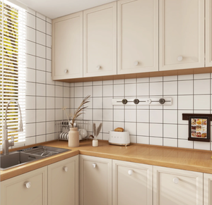 Conception de cuisine minimaliste française sur mesure pour cuisine <span class=keywords><strong>en</strong></span> <span class=keywords><strong>U</strong></span>, armoires de cuisine entièrement <span class=keywords><strong>en</strong></span> bois simplifiées - Product Image 3