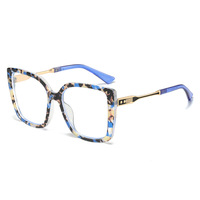 Nouvelles lunettes œil-de-chat pour femme, anti-lumière bleue, motif léopard, monture intégrale, verres PC, style minimaliste transfrontalier, même modèle