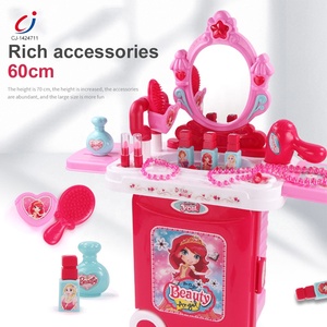 Gương Mẫu Giáo Vali Xách Tay Bàn Trang Điểm Trẻ Em, Cô Gái Xinh Đẹp Giả Vờ Chơi Trò Chơi Tủ Quần Áo Nhựa Đồ Chơi - Product Image 4