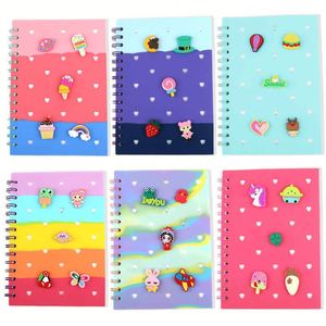 Cuaderno Espiral de Silicona Perforada DIY, Set de Papelería Personalizada para Estudiantes, Diario Colorido, Cuaderno para Tomar Notas y Escribir, Wire-O - Product Image 1