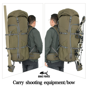 Zaino da Caccia GAF 85L in Nylon 500D, Capacità Oltre 68 kg, Telaio Esterno in Alluminio Leggero, con Porta Arco - Product Image 4