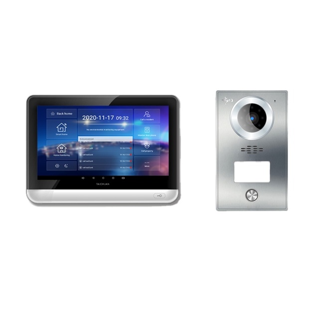 Touch Button Digital Video Door Phone for Family POE Outdoor Intercom with HD Camera Waterproof Metal Design