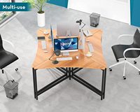 Mobilier de maison Bureau d'angle industriel Triangle Bureau d'ordinateur pour les petits espaces Bureau à domicile Poste de travail Ordinateur portable Table de jeu Étude Écriture Étudiant Table de bureau Bureau d'angle maison