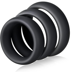 Anneau pénien, anneaux de pénis extensibles en silicone pour hommes, couples, hommes et femmes, jouets et jeux sexuels pour adultes - Product Image 1