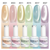 Gel pour les yeux effet œil de chat aqueux non toxique, couleurs nudes brillantes, gel de couleur printemps et été