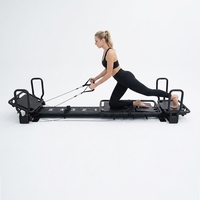Mini Reformer de Pilates de Luxe Multifonction en Acier Allié Noir pour Usage Domestique à Vendre
