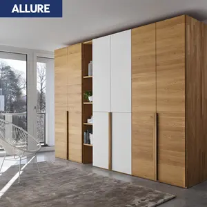 Allure Hot Sale Hoge Kwaliteit Slaapkamer Glijdende Hoogglans Luxe Moderne Acryl Complete Kast Garderobe Designs Houten