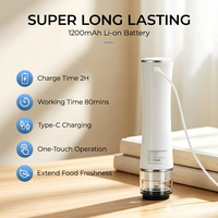Sellador de Alimentos al Vacío Inalámbrico Portátil Alpicool, Succión Fuerte con un Solo Botón, Batería Recargable, Máquina Compacta de Mano