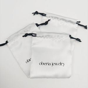 Sac de rangement cosmétique en coton biodégradable avec logo personnalisé, sac cadeau en satin, sac anti-poussière, sac de luxe écologique, petite pochette - Product Image 5