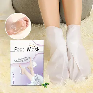Mascarilla Exfoliante para pies, mascarilla para los pies, elimina las cutículas de la piel muerta, calcetines para el cuidado de los pies y pedicura
