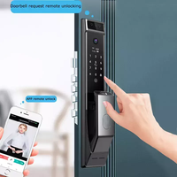Cerradura Inteligente para Puerta TOPTEQ X10 2023 con Reconocimiento Facial 3D, Wi-Fi, Aleación de Aluminio, Compatible con Puertas de Madera y de Seguridad, Almacenamiento en la Nube