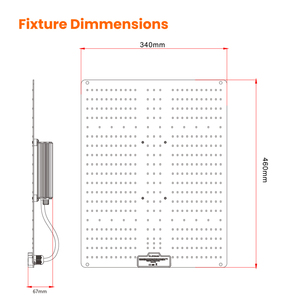 Hongyi 180W lượng tử bảng điều chỉnh Hội Đồng Quản trị dẫn phát triển ánh sáng quang phổ đầy đủ + IR PPE 2.7umol/J phát triển đèn cho làm vườn nhà máy trong nhà phát triển - Product Image 4