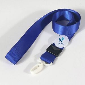 Wholesale Sublimation <b>Polyester</b> NFC <b>Lanyard</b> Customized RFID Smart Card Badge Holder for Exhibition Exhibition VIP Pass - Product Image 1