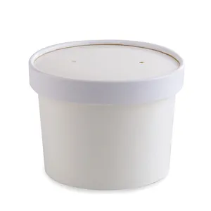 Contenitore di carta gelato tazza di carta Pla PE rivestimento con coperchio di carta per animali domestici coperchio cupola