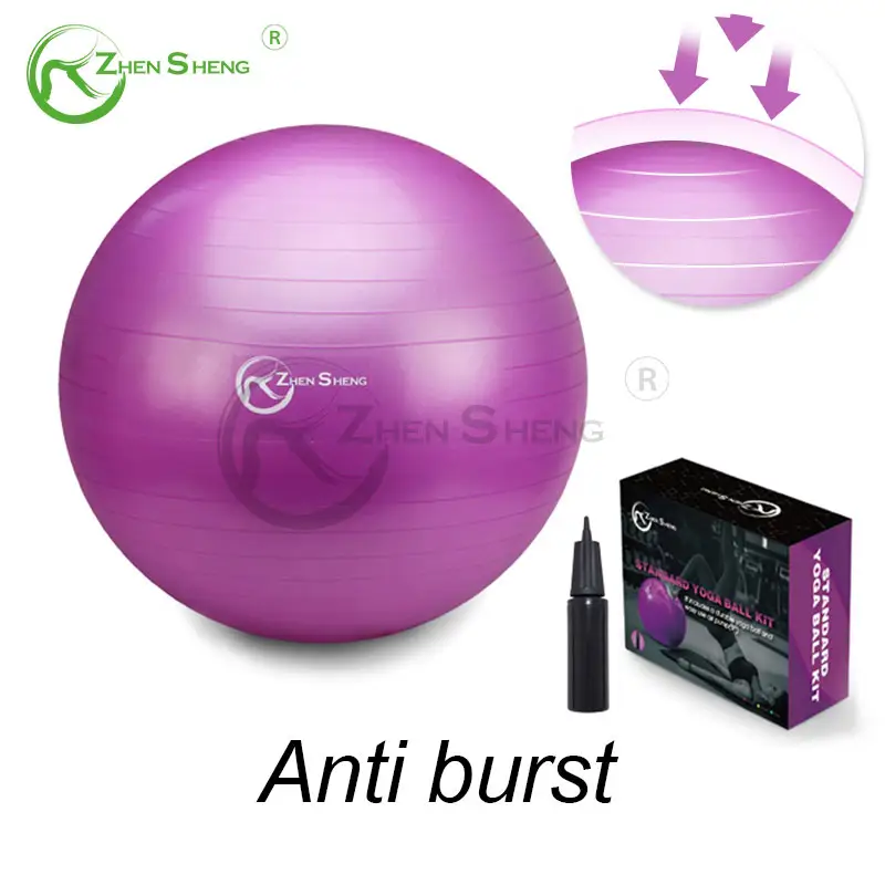 Zhensheng custom logo yoga ball gym exercise ball fitness equipment gym exercise accessory pilates ball