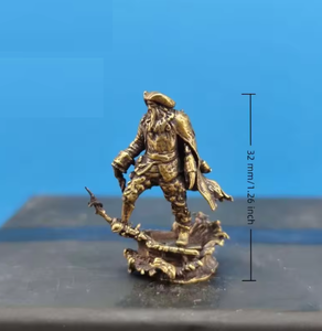 Figurine de monstre pirate en laiton, modèle miniature pour paysage, mini figurines décoratives - Product Image 2