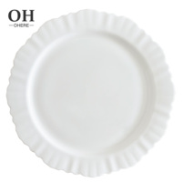 Assiettes de présentation de luxe pour mariage, lot de 4, vaisselle décorative florale pour événements, traiteurs et location