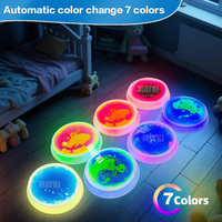 Baldosas Sensoriales Circulares de 30 cm con Líquido, Juguete de Integración Sensorial, Piedras LED Interactivas, Baldosas LED Sensibles al Tacto con Gel