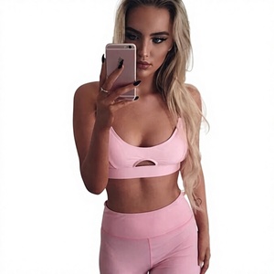 Women Yoga Bra Fitness Yoga Gym Wear Polyester Sexy Sport Yoga Tights and Tops Custom Fabric - Product Image 2