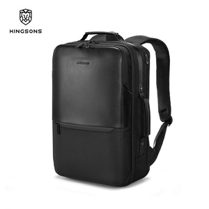 Kingsons Water Resistant Laptop <b>Backpack</b> <b>20L</b> Business Travel Men's Multifunctional Commuter <b>Backpack</b> Solid Color Blue And Black - Product Image 3