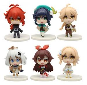 6 pièces/ensemble 8CM <span class=keywords><strong>Genshin</strong></span> <span class=keywords><strong>Impact</strong></span> PVC Anime Figure <span class=keywords><strong>Paimon</strong></span> Collection figurine jouets - Product Image 1