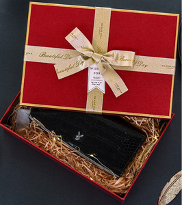 Caja de regalo rígida de alta gama, rectangular, de papel artístico con revestimiento UV y cinta, diseño personalizado para regalos y manualidades. - Product Image 2