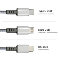 Kabel Pengisian Cepat 3A 3 in 1 Nylon TPE Braid dengan Konektor USB-A/Micro/Type-C untuk Komputer & Ponsel - Ramah Lingkungan