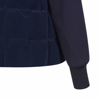 Blouson Bomber Sportif Slim-Fit Chaud en Coton Léger Tricoté avec Col Rond et Fermeture Éclair, Coupe-Vent et Respirant, à Poignets, Style Patchwork Printemps