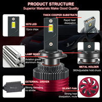 Phare Led haute puissance 150W, longue durée de vie 30000lm, haute qualité 3570, ampoules de phare LED h4 h11