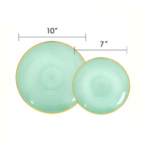 Assiettes en plastique colorées personnalisées à motif tourbillon tendance, 7/10 pouces, jetables, pour traiteur moderne, vente en gros