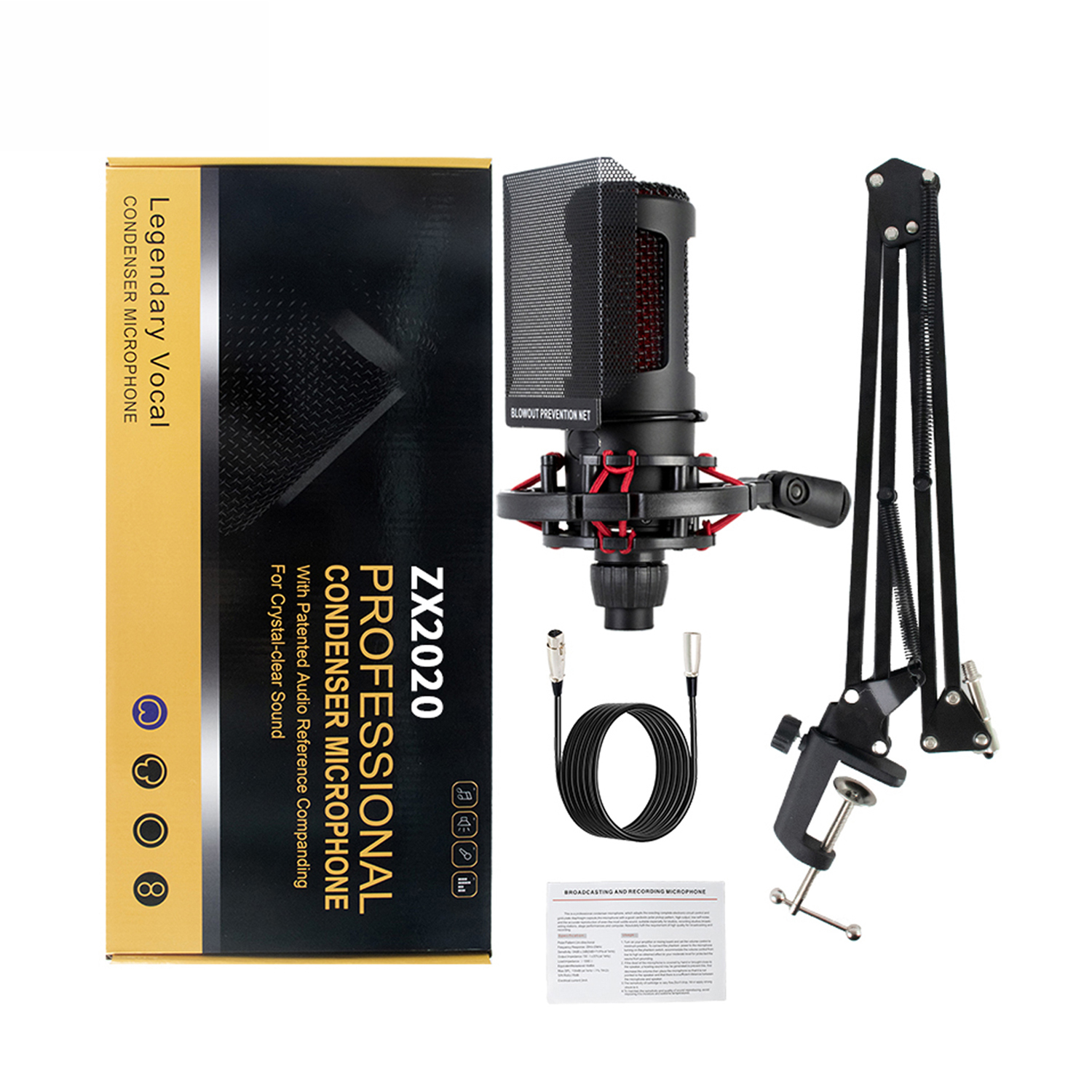 GAM-ZX2020 Condenser Microphone - Studio Quality Recording