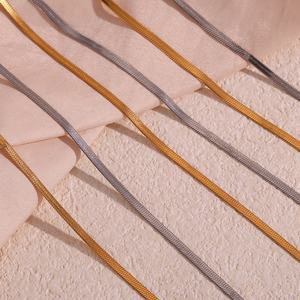 Luxury Non Tarnish Waterproof 18K Gold Plated Stainless Steel Jewelry Sets Snake Chain Necklace <strong>Bracelet</strong> Anklet <strong>Waist</strong> for Women - Product Image 2