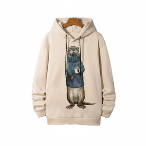 Sudadera con capucha extragrande de algodón 100% para hombre, personalizada al por mayor, con hombros caídos, bordado en relieve, color liso, ecológica - Product Image 1