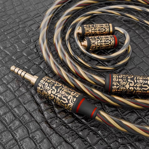 Yongse patrón en relieve Wukong 4,4mm enchufe auricular Cable 6N OCC mejorado equilibrado <span class=keywords><strong>HiFi</strong></span> Audio Gaming auricular Cable de auriculares - Product Image 6