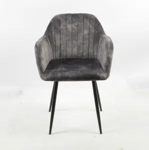 SKY Vintage Fabric Modern Upholstery Arm Velvet Dining Chairs