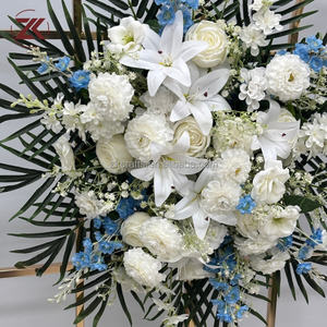 ZKAI Élégante Composition Florale Artificielle en Soie <span class=keywords><strong>pour</strong></span> Cercueil, Arrangement Funéraire <span class=keywords><strong>pour</strong></span> Hommage Commémoratif, Décoration de Cercueil et de Maison - Product Image 6