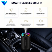 Diffuseur d'aromathérapie pour voiture personnalisé ODM, 50 ml, machine à pulvérisation à commande tactile, emballage personnalisé, parfum pour véhicule