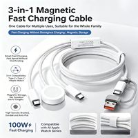 Adaptateur de charge rapide multifonction 3-en-1 USB-C Type-A mâle vers double USB-C femelle 1,5 m, tressé en cuivre pur 100W, compatible large spectre