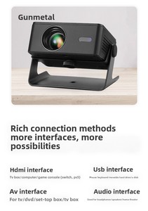 スマートアンドロイドA32Cプロジェクター 3D <span class=keywords><strong>WIFI</strong></span> & Bluetooth対応 屋外映画鑑賞用 1080P映画＆ゲーム LCDランプ搭載 HD10 - Product Image 4