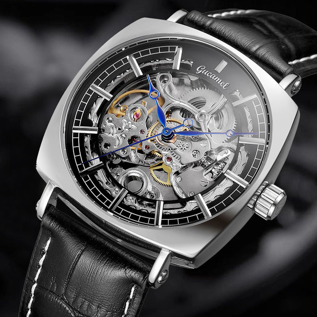 Hollow Out Men's Mechanical Wrist Watches Tourbillon High-end Leather Strap High-end Brand Fashionable Mechanical Watch for Men