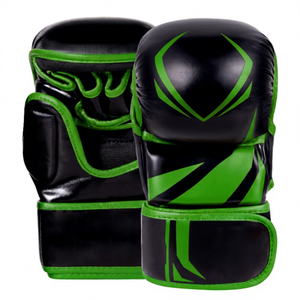 Guantes de Boxeo MMA de Cuero PU con Logotipo Personalizado al por Mayor, Guantes de Entrenamiento Profesionales de Medio Dedo con Cierre de Gancho y Bucle para Boxeo - Product Image 6