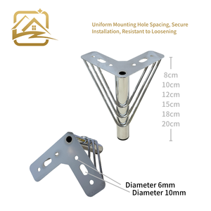 ขาโซฟา OEM สีทอง ขาเฟอร์นิเจอร์เหล็กสไตล์โมเดิร์น ขาเฟอร์นิเจอร์ตกแต่ง สำหรับโซฟาและตู้ - Product Image 2