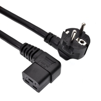 Câble d'alimentation pour serveurs, prise Schuko Europe CEE 7/7 16A 250V vers IEC 60320 C19 coudé à gauche/droite |   PDU |   Ordinateurs Personnels |   Moniteurs