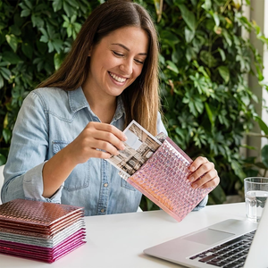 Sobres de Poliéster Grueso Color Oro Rosa, Directo de Fábrica, para Bolsas, Ropa y Embalaje, Resistentes al Agua y a los Impactos - Product Image 5
