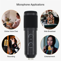 Profession elles BM-900 USB Studio Mikrofon mit Ständer verkabelt für Podcast-Aufnahme und Broadcasting Custom Logo