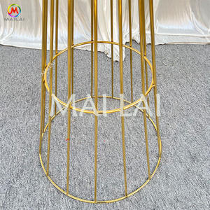 Fabrika doğrudan satış altın Metal tel Bar masası ile cam üst düğün olay kiralama açık kokteyl masası düğün dekorasyon için - Product Image 4