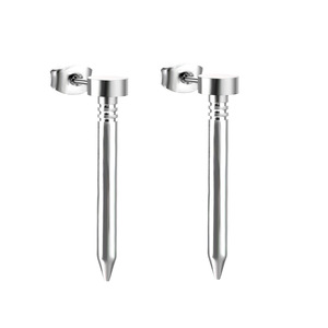 Pendientes de acero con forma de púa, joyería de moda para hombres y mujeres, accesorio para perforaciones - Product Image 4