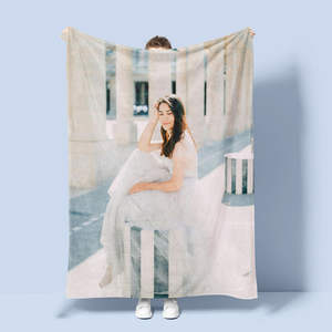 Sublimación Transferencia digital Visón en blanco Impresión personalizada Foto Premium Blanco Super suave Grueso Sherpa Franela Manta polar - Product Image 6