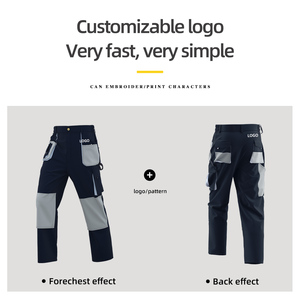 Pantalones de Trabajo de Alta Calidad para <span class=keywords><strong>Hombre</strong></span> Ropa de Trabajo de Seguridad Pantalones Personalizados de Múltiples Bolsillos Duraderos para Construcción Tipo <span class=keywords><strong>Cargo</strong></span> - Product Image 2