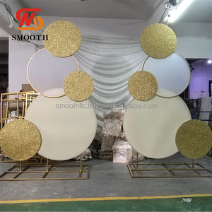 SMOOTH Customized Gold <b>Wedding</b> Stage Decoration Metal Arch Hall Backdrop Metal Stand Wall Iron <b>Frame</b> Stand - Product Image 4